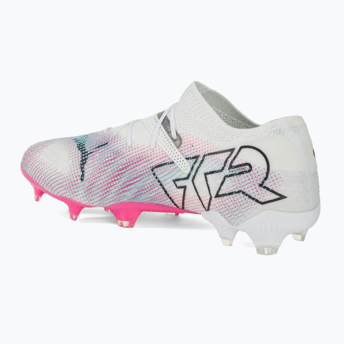 PUMA Future 7 Ultimate Low FG/AG white/black/poison pink/bright aqua/silver mist football boots 3