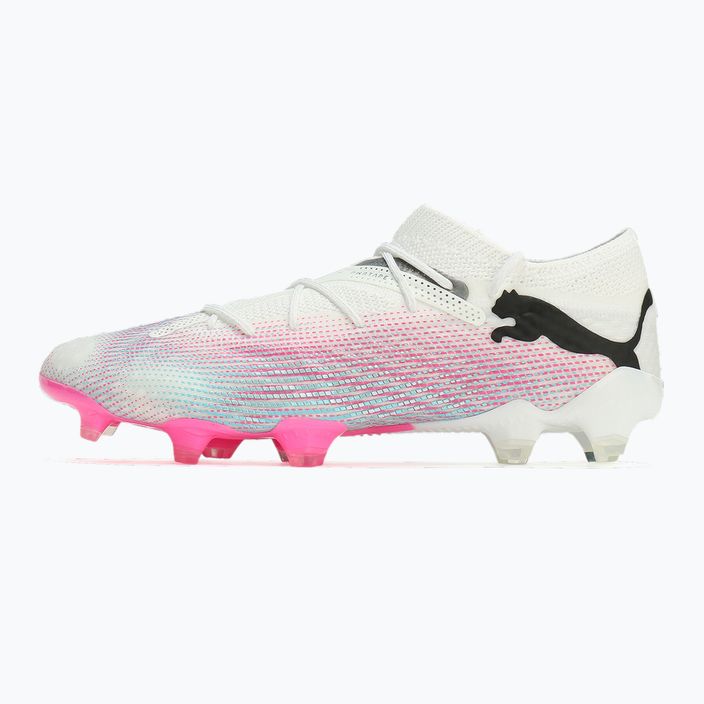 PUMA Future 7 Ultimate Low FG/AG white/black/poison pink/bright aqua/silver mist football boots 8