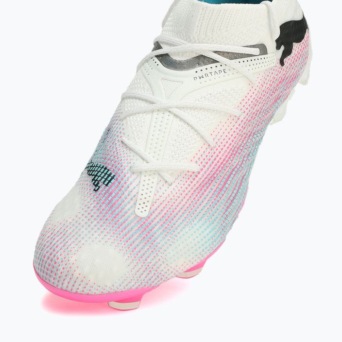 PUMA Future 7 Ultimate Low FG/AG white/black/poison pink/bright aqua/silver mist football boots 12