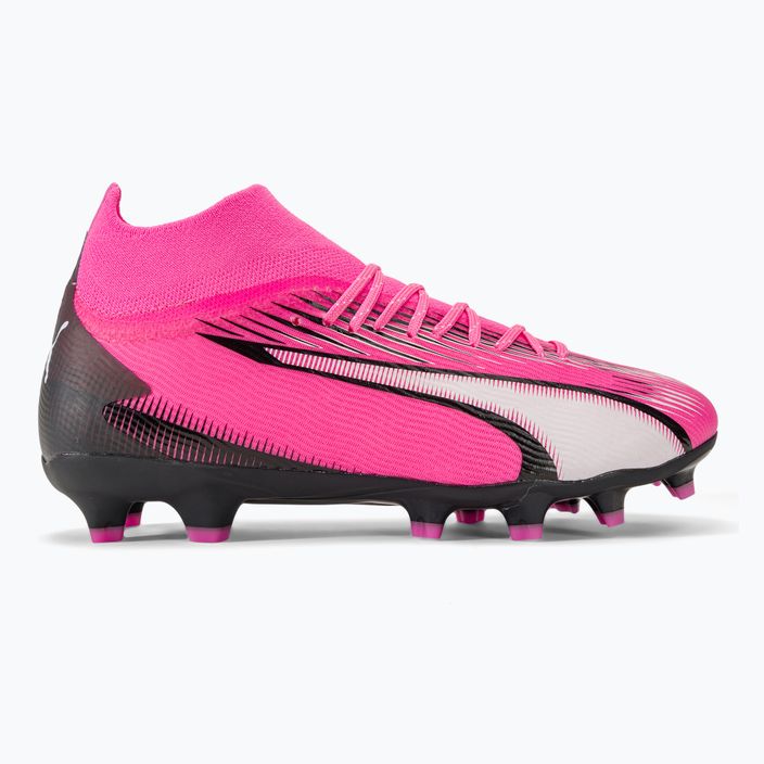 PUMA Ultra Pro FG/AG Jr poison pink/puma white/puma black children's football boots 2