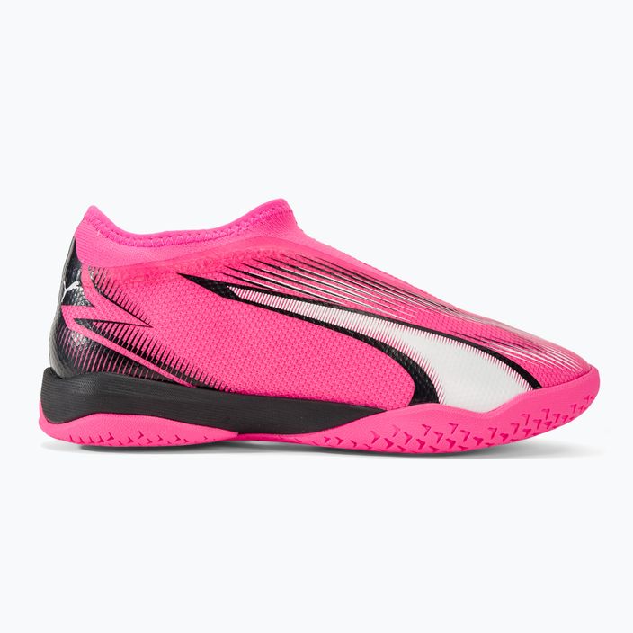 PUMA Ultra Match LL IT+ Mid poison pink/puma white/puma black children's football boots 2