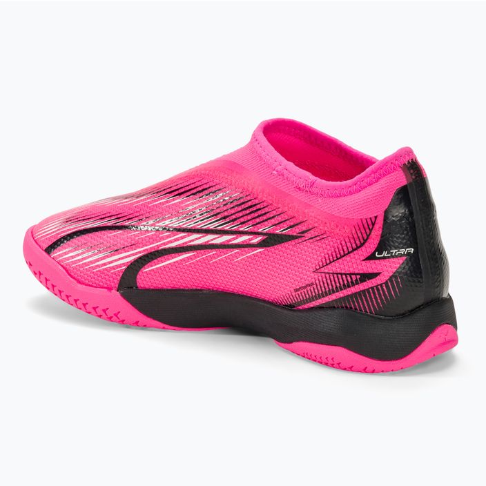PUMA Ultra Match LL IT+ Mid poison pink/puma white/puma black children's football boots 3