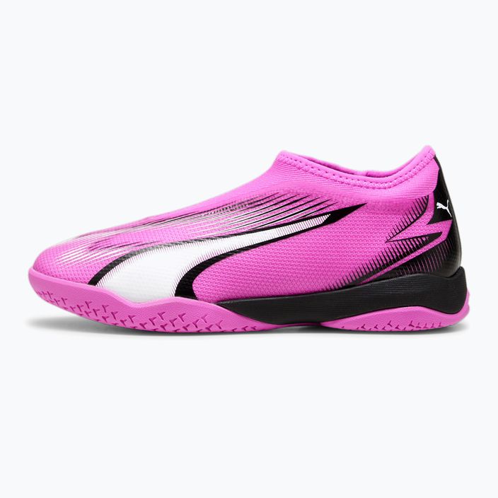 PUMA Ultra Match LL IT+ Mid poison pink/puma white/puma black children's football boots 8