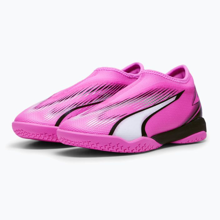 PUMA Ultra Match LL IT+ Mid poison pink/puma white/puma black children's football boots 10