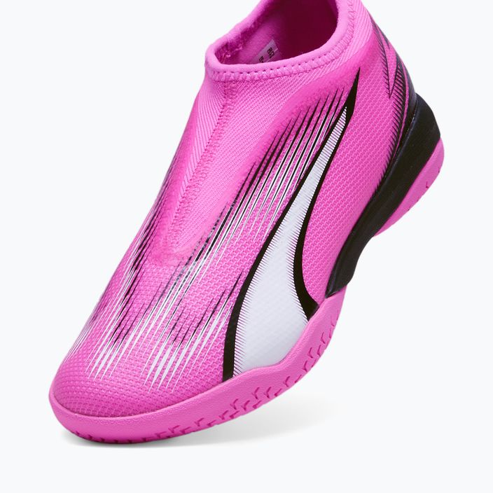PUMA Ultra Match LL IT+ Mid poison pink/puma white/puma black children's football boots 12