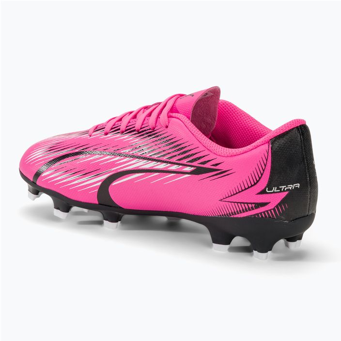 PUMA Ultra Play FG/AG Jr poison pink/puma white/puma black children's football boots 3