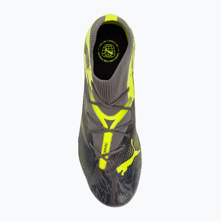 PUMA Future 7 Match Rush FG/AG strong grey/cool dark grey/electric lime football boots 5