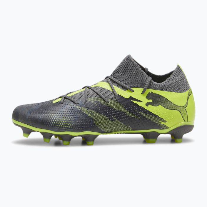 PUMA Future 7 Match Rush FG/AG strong grey/cool dark grey/electric lime football boots 8