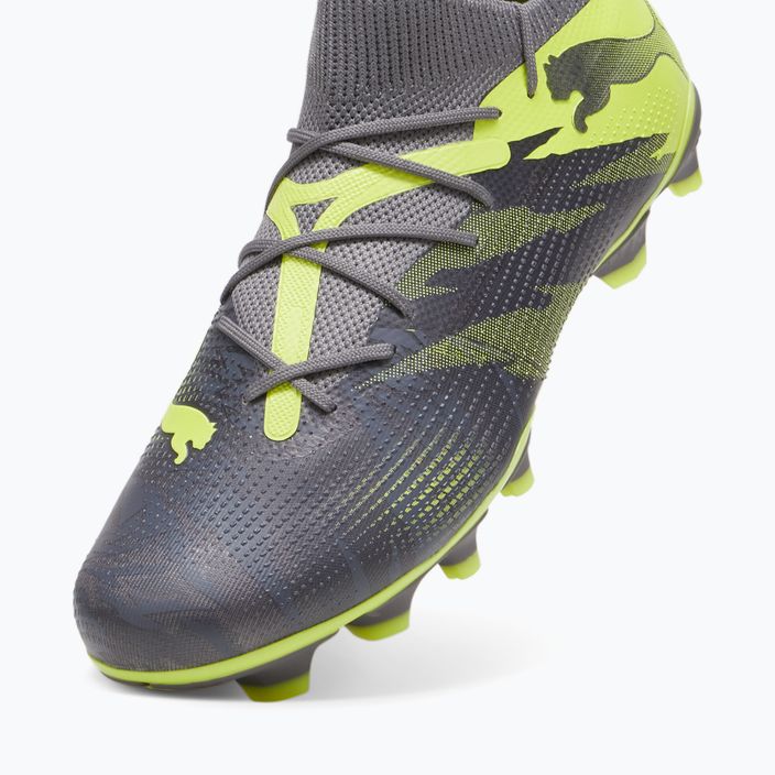 PUMA Future 7 Match Rush FG/AG strong grey/cool dark grey/electric lime football boots 12