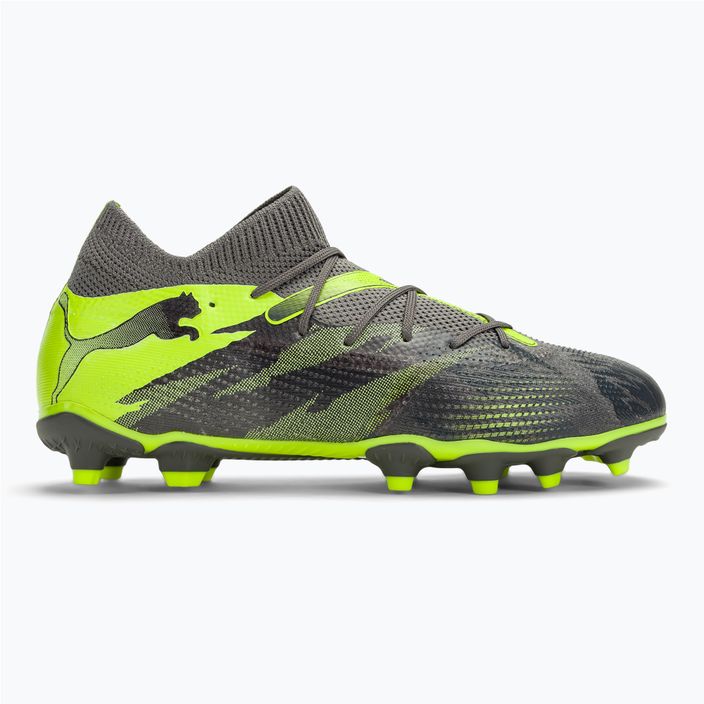 PUMA Future 7 Match Rush FG/AG strong grey/cool dark grey/electric lime children's football boots 2