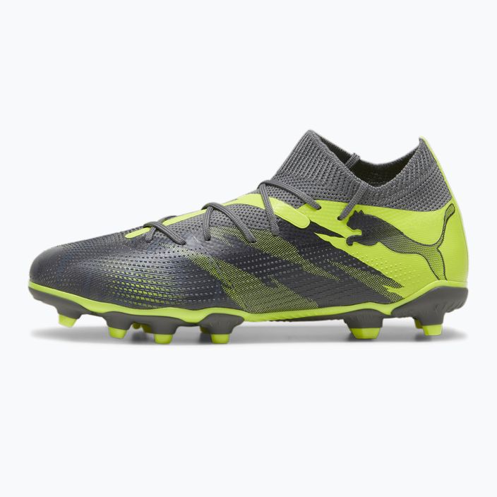 PUMA Future 7 Match Rush FG/AG strong grey/cool dark grey/electric lime children's football boots 8