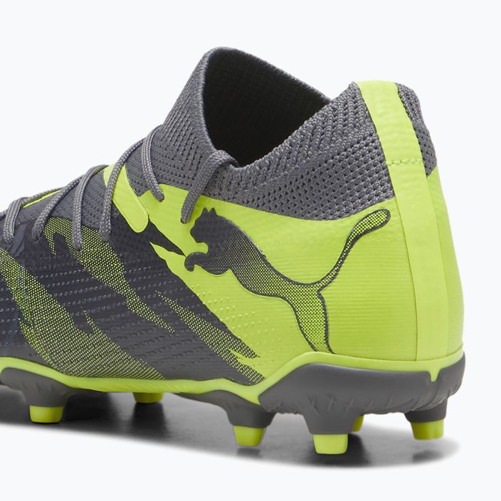 PUMA Future 7 Match Rush FG/AG strong grey/cool dark grey/electric lime children's football boots 13