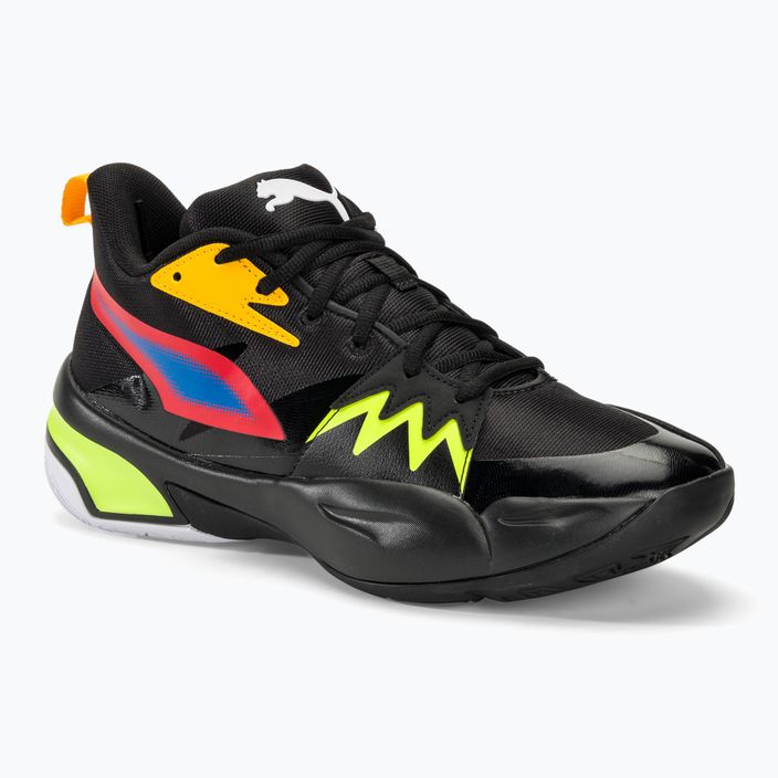 Men's basketball shoes PUMA Genetics puma black/for all time red