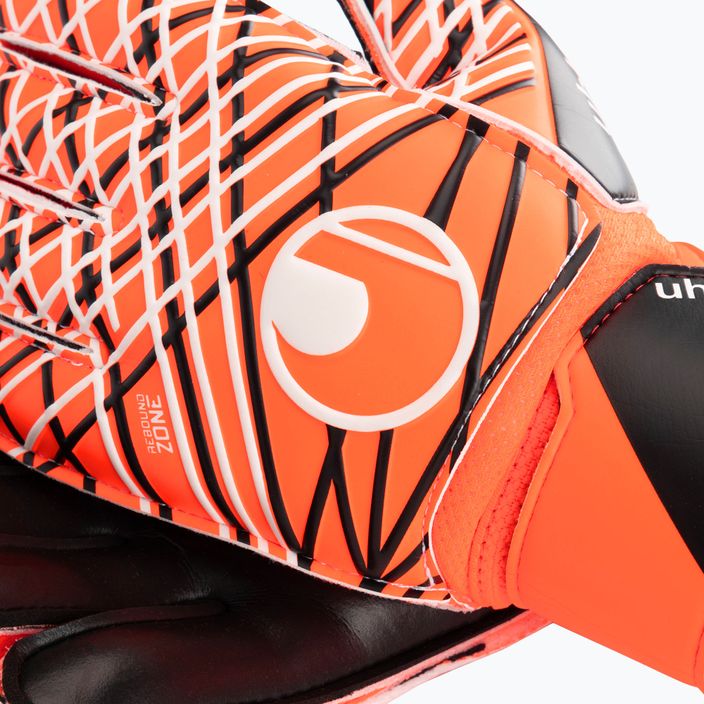 Goalkeeper glove uhlsport Soft Resist + Flex Frame fluo orange/white/black 3