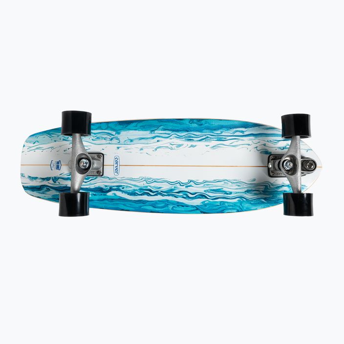 Surfskate skateboard Carver C7 Raw 31" Resin 2022 Complete blue and white C1013011135