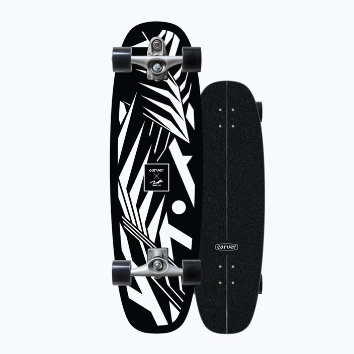 Surfskate skateboard Carver CX Raw 33" Tommii Lim Proteus 2022 Complete black and white C1013011144 8