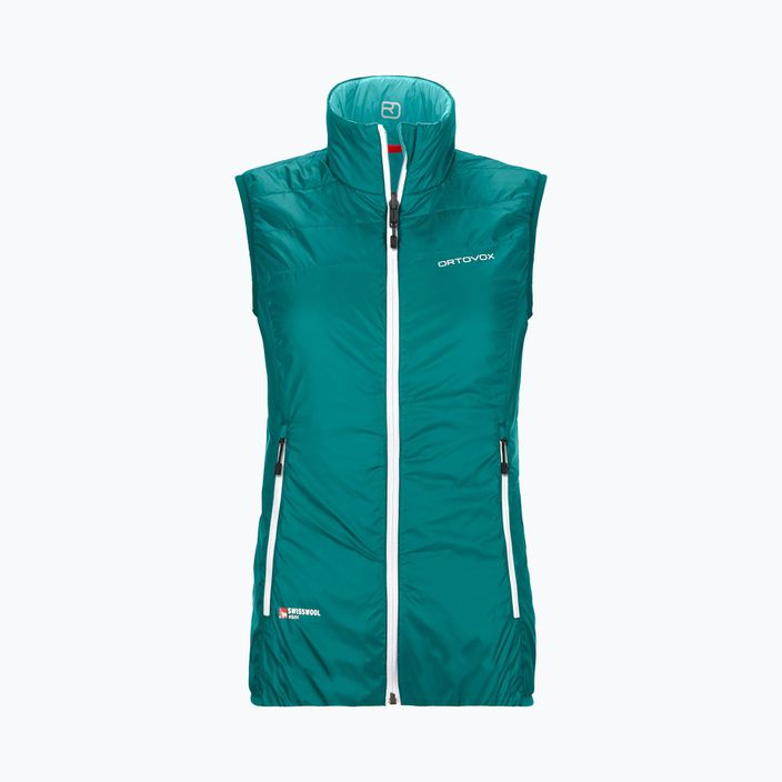 Women's hiking sleeveless ORTOVOX Swisswool Piz Boe green 6114000057