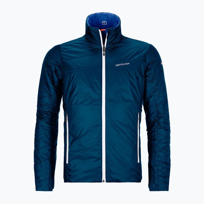 Men's ORTOVOX Swisswool Piz Boval hybrid jacket blue reversible 6114100041 8