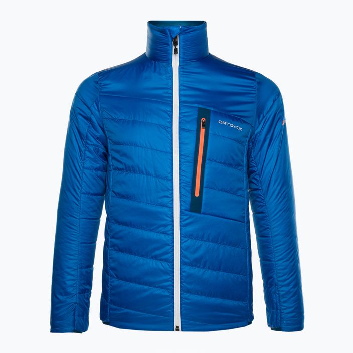 Men's ORTOVOX Swisswool Piz Boval hybrid jacket blue reversible 6114100041