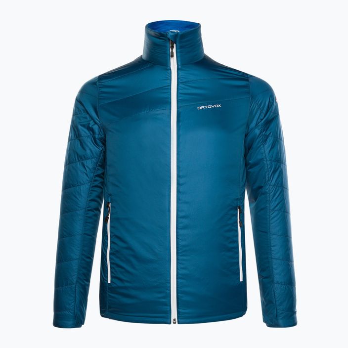 Men's ORTOVOX Swisswool Piz Boval hybrid jacket blue reversible 6114100041 3