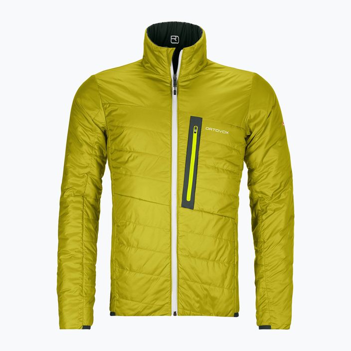 Men's ORTOVOX Swisswool Piz Boval hybrid jacket green reversible 6114100052