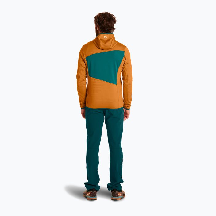 Men's trekking sweatshirt Ortovox Fleece Grid Hoody brown 87211 3