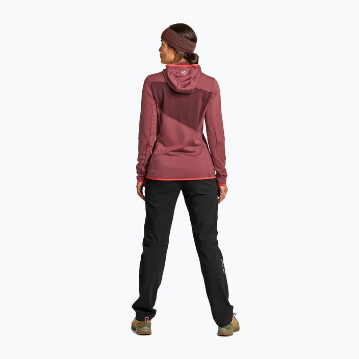 Women's trekking sweatshirt ORTOVOX Fleece Grid Hoody red 87201 3