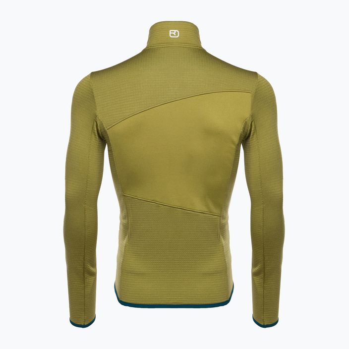 Men's ORTOVOX Fleece Grid sweatshirt green 8721200046 2