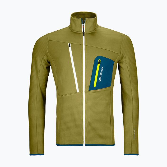 Men's ORTOVOX Fleece Grid sweatshirt green 8721200046 5