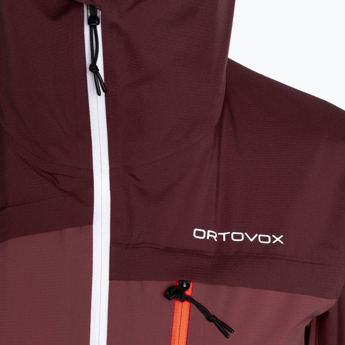 Women's rain jacket ORTOVOX 2.5L Civetta maroon 7021000011 3