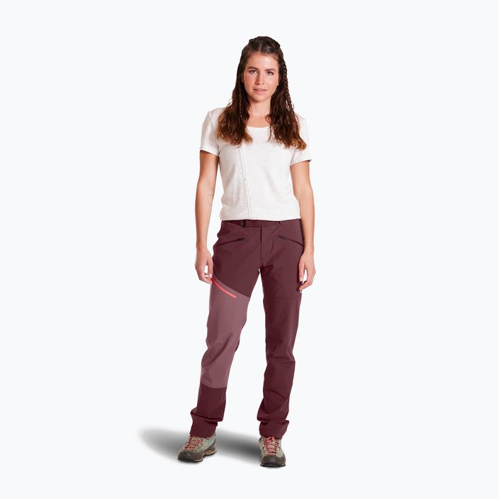 Women's softshell trousers ORTOVOX Brenta maroon 6224400026