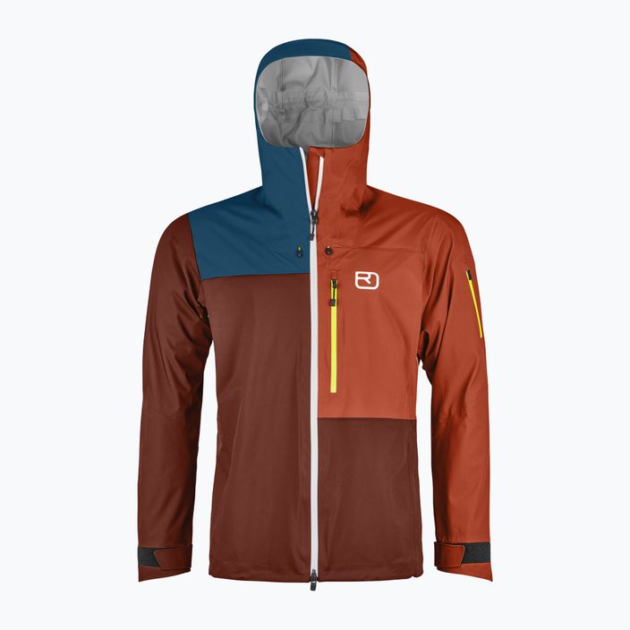 Men's skit jacket ORTOVOX 3L Ortler clay orange 5