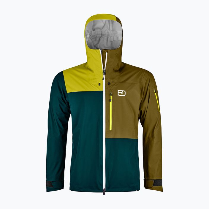 Men's ORTOVOX 3L Ortler rain jacket green 7071600006