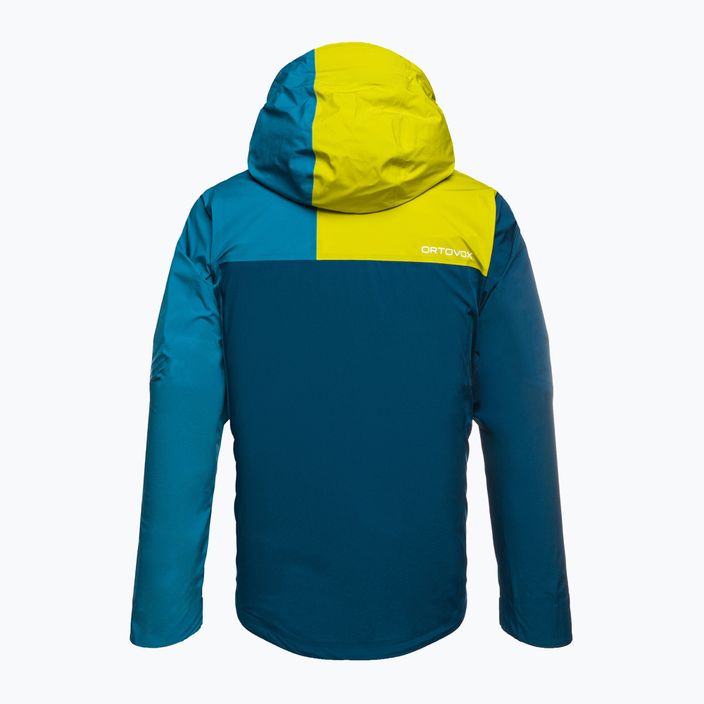 Men's ORTOVOX 3L Ortler rain jacket blue 7071600011 2