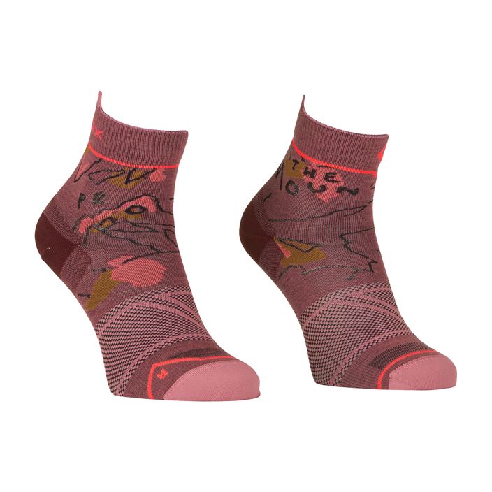 Women's trekking socks ORTOVOX Alpine Light Quarter pink 5479100005 2