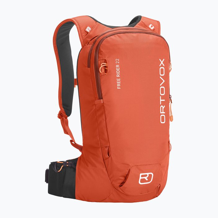 ORTOVOX Free Rider 22 hot orange ski backpack