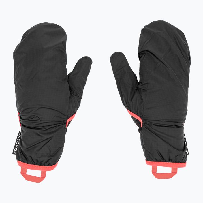 Women's Ski Gloves ORTOVOX Fleece Grid Cover black raven 5