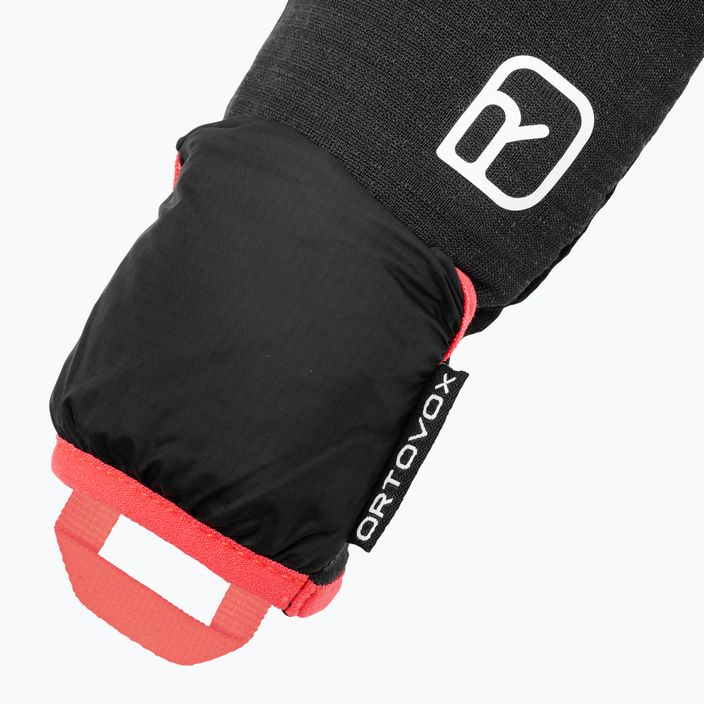 Women's Ski Gloves ORTOVOX Fleece Grid Cover black raven 6