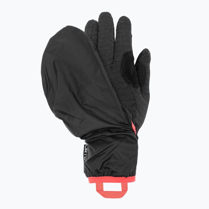 Women's Ski Gloves ORTOVOX Fleece Grid Cover black raven 7