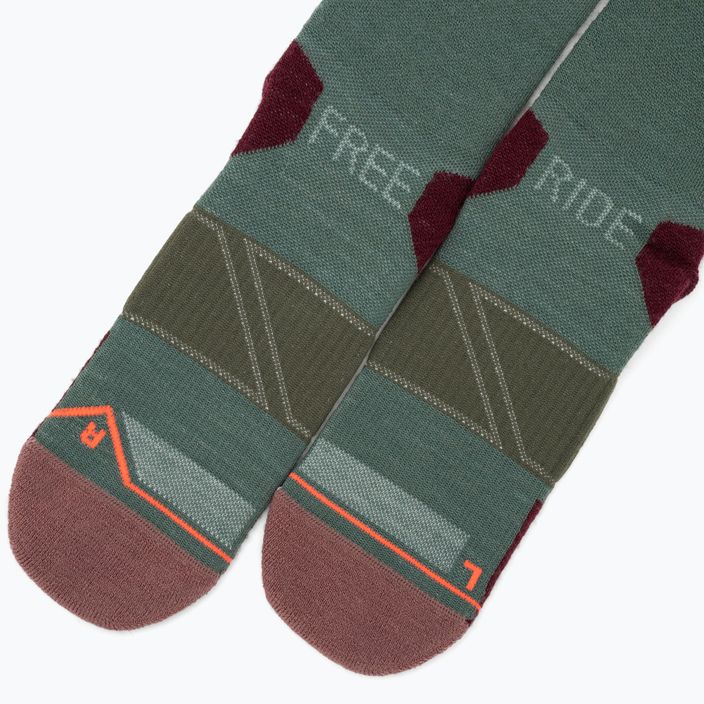 Women's ski socks ORTOVOX Freeride Long Socks Cozy wild herbs 5