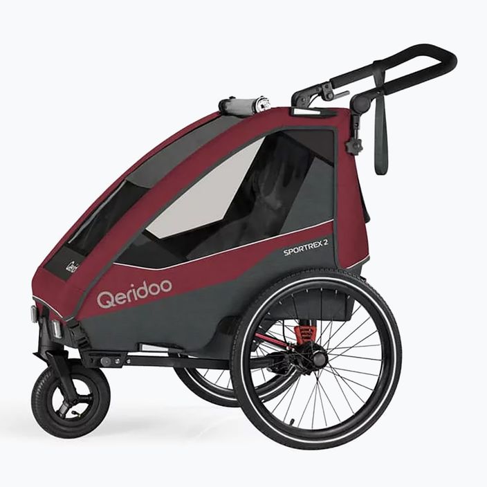 Qeridoo Sportrex 2 bicycle trailer cayenne red