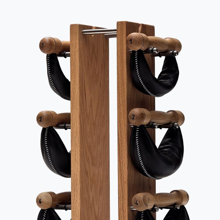 NOHrD SwingBell dumbbells with Tower Oak stand 2-8 kg 2