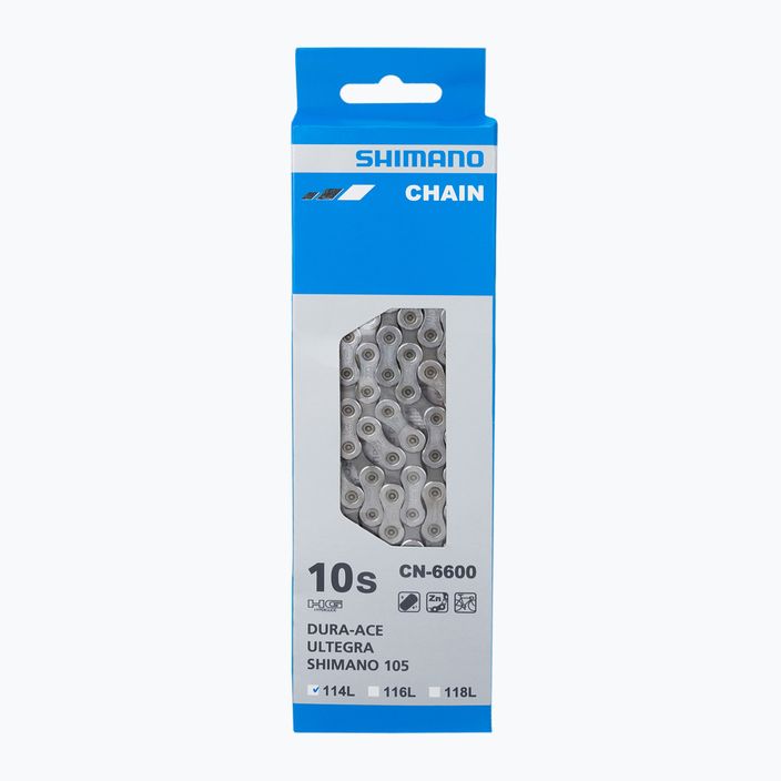 Shimano bicycle chain CN-6600 10rz 114 links silver ICN6600114I