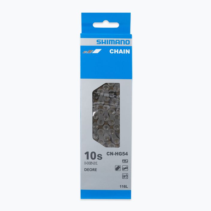 Shimano bicycle chain CN-HG54 + Pin 10rz 116 Links silver ICNHG54116I