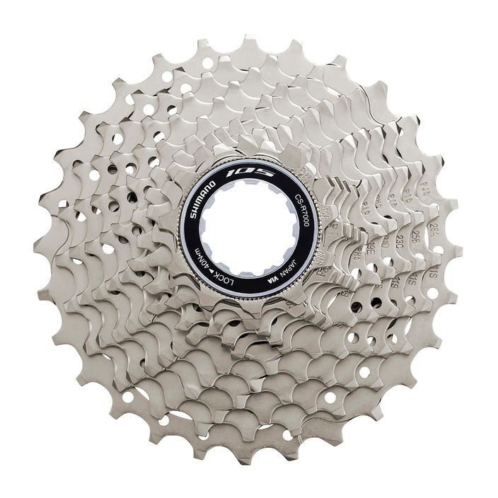 Shimano 105 CS-R7000 11-28 silver 11-speed bicycle cassette ICSR700011128 2