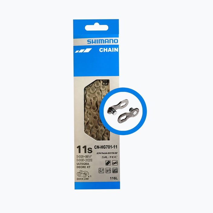 Shimano bicycle chain CN-HG701 + Spinka 11rz 116 links silver ICNHG70111116Q 2