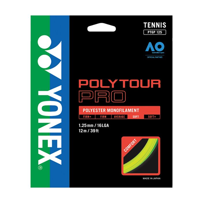 Tennis string YONEX Poly Tour Pro Set 12 m yellow 2