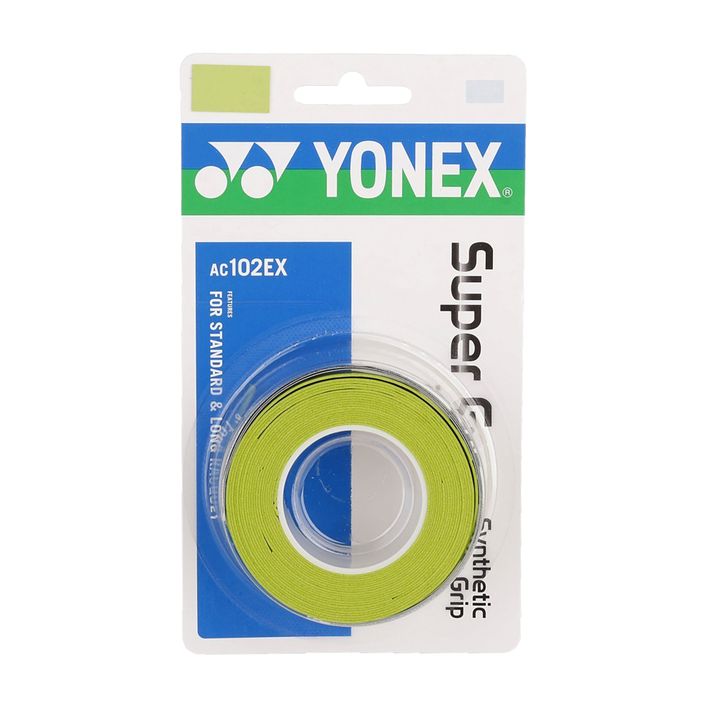 Badminton racket wraps YONEX AC 102 EX 3 pcs citrus green 2