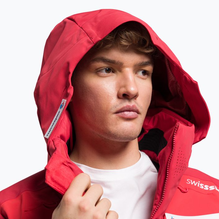Men's ski jacket Descente Swiss National Team Replica 86 red DWMUGK20 5