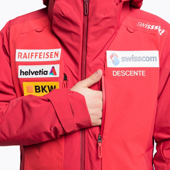 Men's ski jacket Descente Swiss National Team Replica 86 red DWMUGK20 9